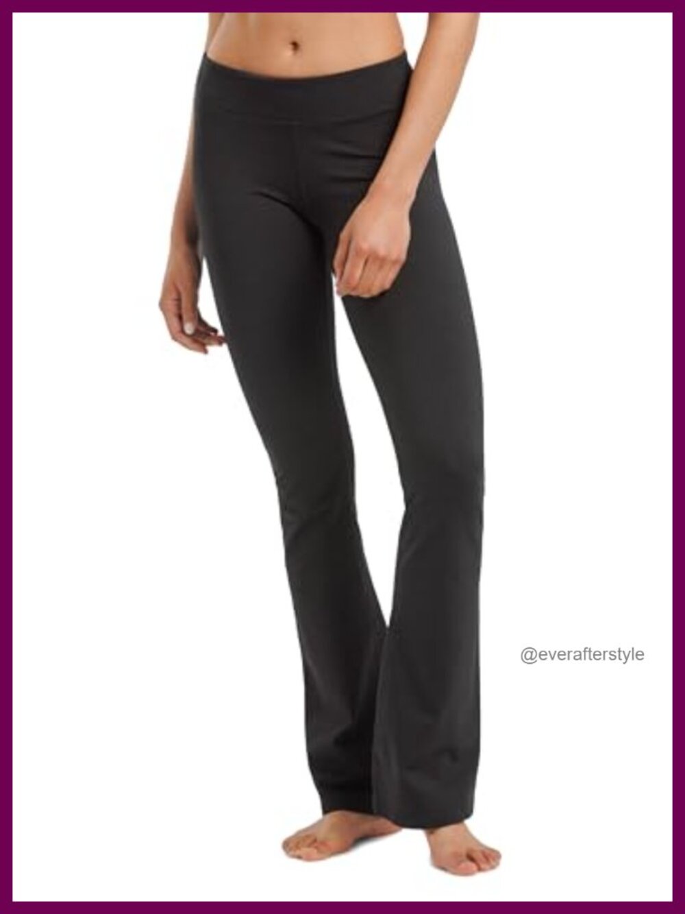 Organic Cotton Bootcut Yoga Pants Mid-Rise with Pockets EcoFabric